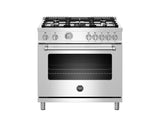 36 inch Dual Fuel Range, 5 Burner, Electric Oven Stainless Steel