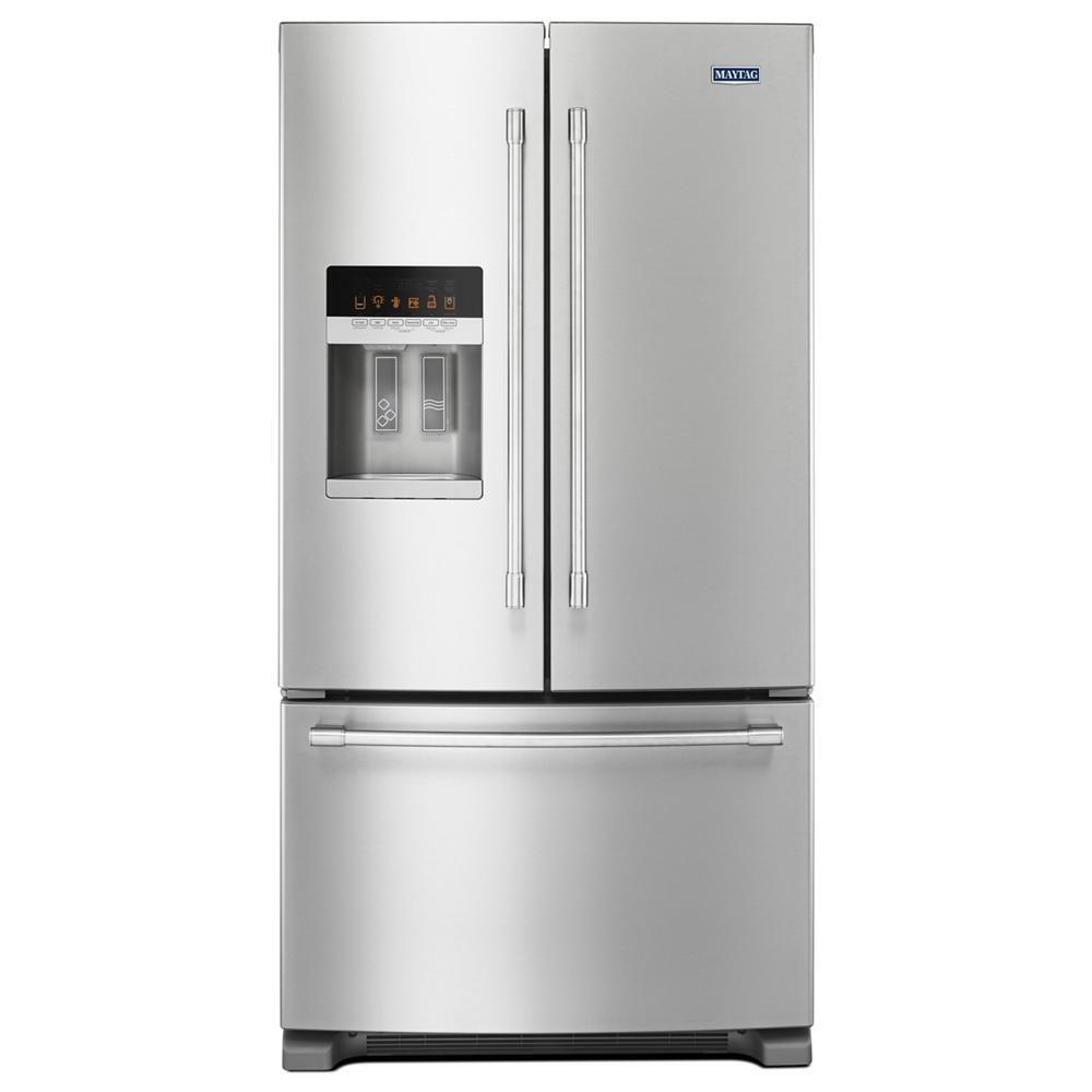 36- Inch Wide French Door Refrigerator with PowerCold® Feature - 25 Cu. Ft.