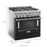 KitchenAid® 36'' Smart Commercial-Style Gas Range with 6 Burners