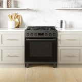 800 Series Gas Freestanding Range 30" Black Stainless Steel