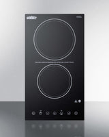 12" Wide 230v 2-burner Radiant Cooktop