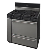 36 in. Freestanding Open Burner Gas Range in Stainless Steel