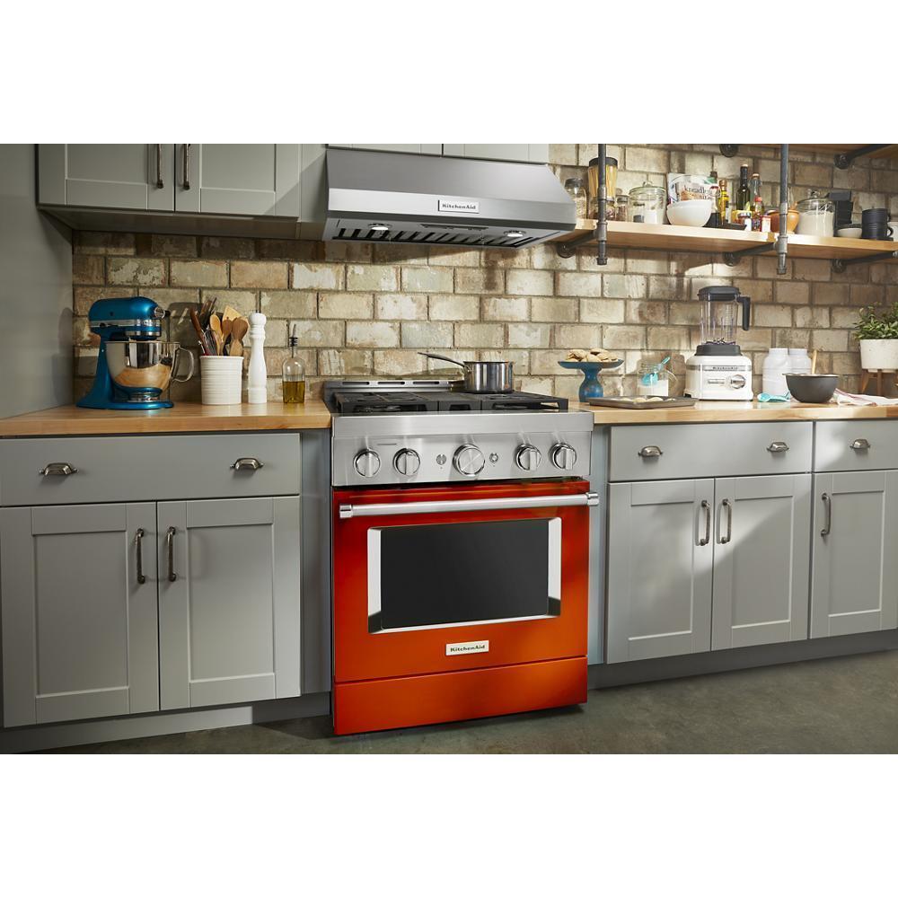 KitchenAid® 30'' Smart Commercial-Style Gas Range with 4 Burners