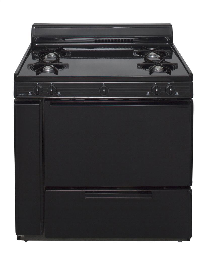 36 in. Freestanding Battery-Generated Spark Ignition Gas Range in Black