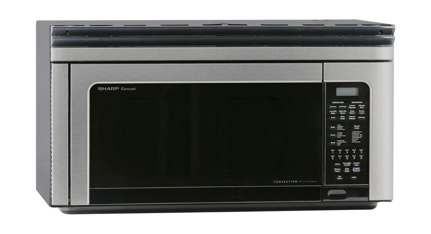 1.1 cu. ft. 850W Sharp Stainless Steel Convection Over-the-Range Microwave Oven