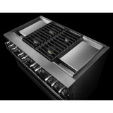 NOIR™ 48" Dual-Fuel Professional Range with Dual Chrome-Infused Griddles