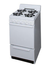20 in. Freestanding Battery-Generated Spark Ignition Gas Range in White