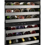 24" Undercounter Wine Cellar with Glass Door and Metal-Front Racks