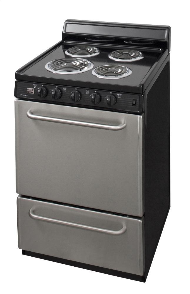 24 in. Freestanding Electric Range in Stainless Steel