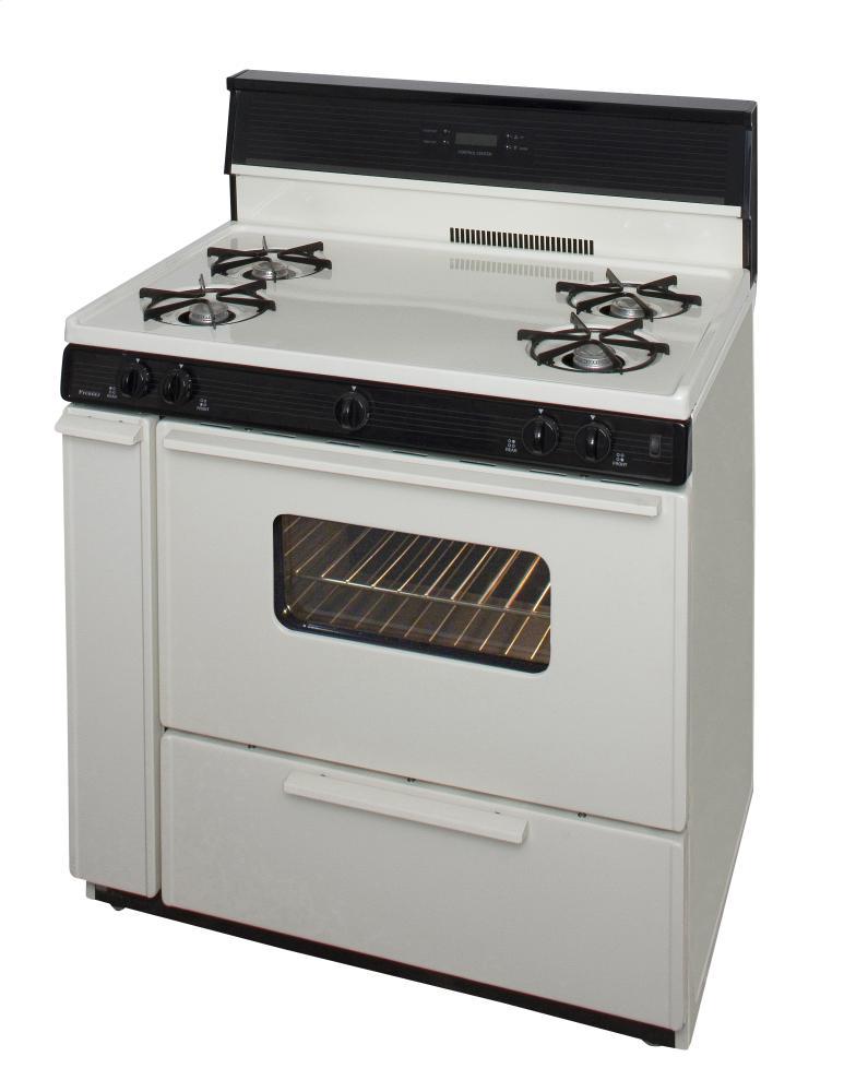 36 in. Freestanding Gas Range in Biscuit