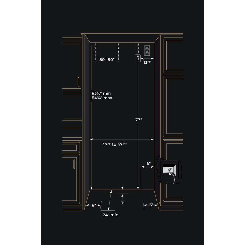 RISE™ 48" Built-In Side-By-Side Refrigerator with External Ice and Water Dispenser