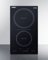 12" Wide 115v 2-zone Induction Cooktop, Cord Included