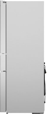 800 Series French Door Bottom Mount Refrigerator, Glass door 36" Stainless Steel