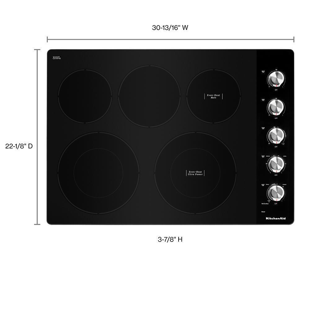 30" Electric Cooktop with 5 Elements and Knob Controls