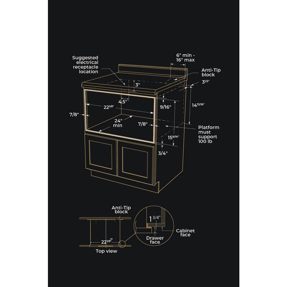 RISE™ 24 Under Counter Microwave Oven with Drawer Design