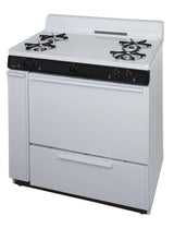 36 in. Freestanding Battery-Generated Spark Ignition Gas Range in White