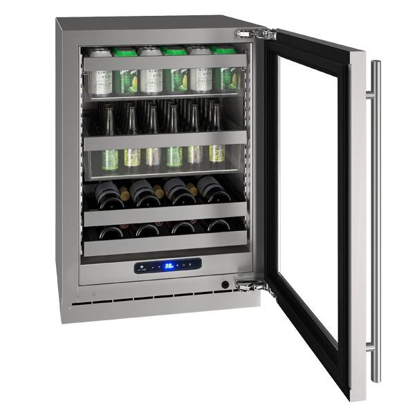 Hbv524 24" Beverage Center With Stainless Frame Finish and Right-hand Hinge Door Swing and Lock (115 V/60 Hz)