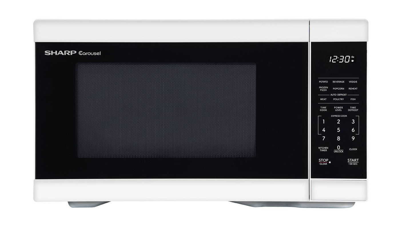 Sharp 1.1 cu. ft. 1000W White Countertop Microwave Oven