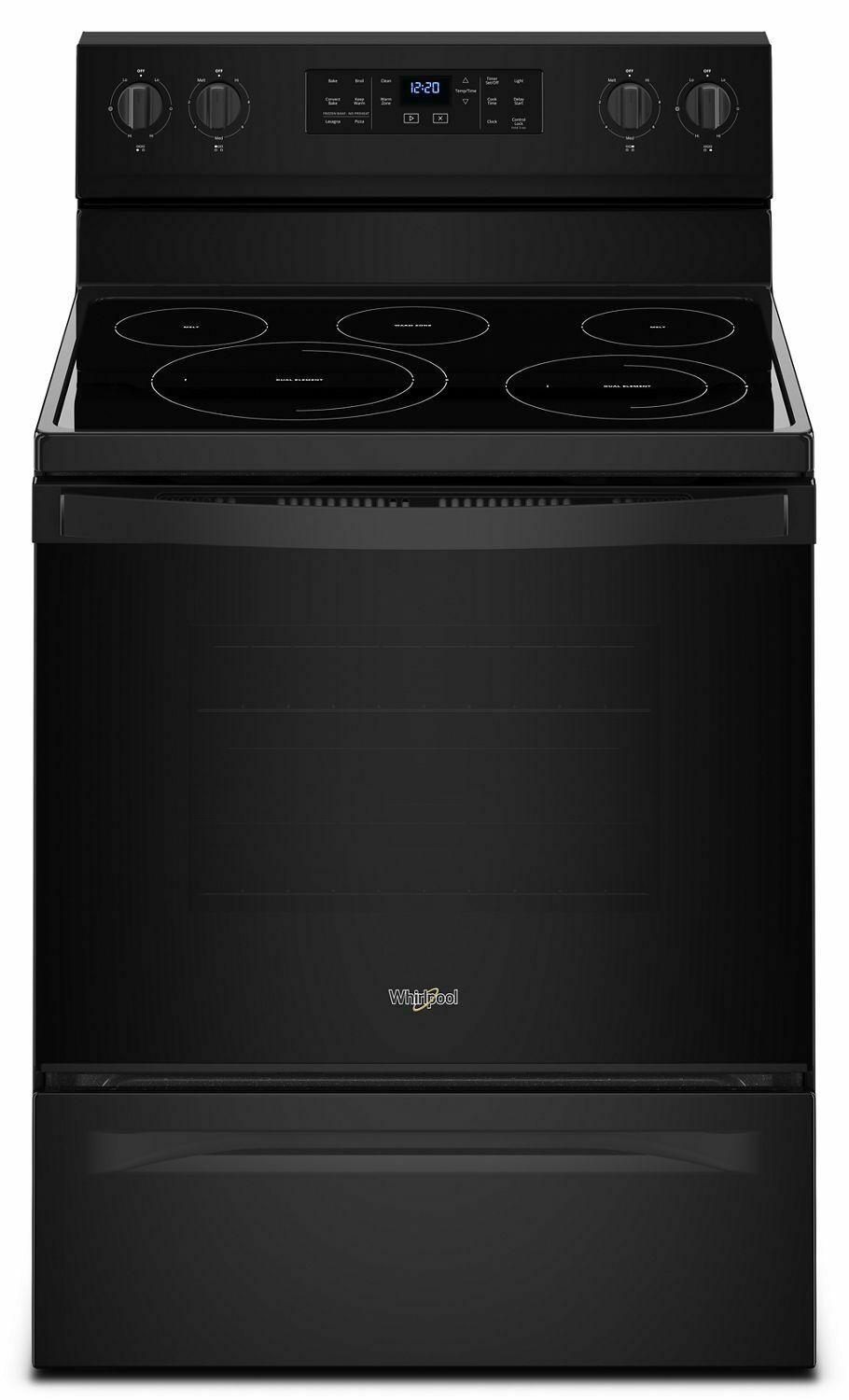 5.3 cu. ft. Whirlpool® electric range with Frozen Bake™ technology - Black