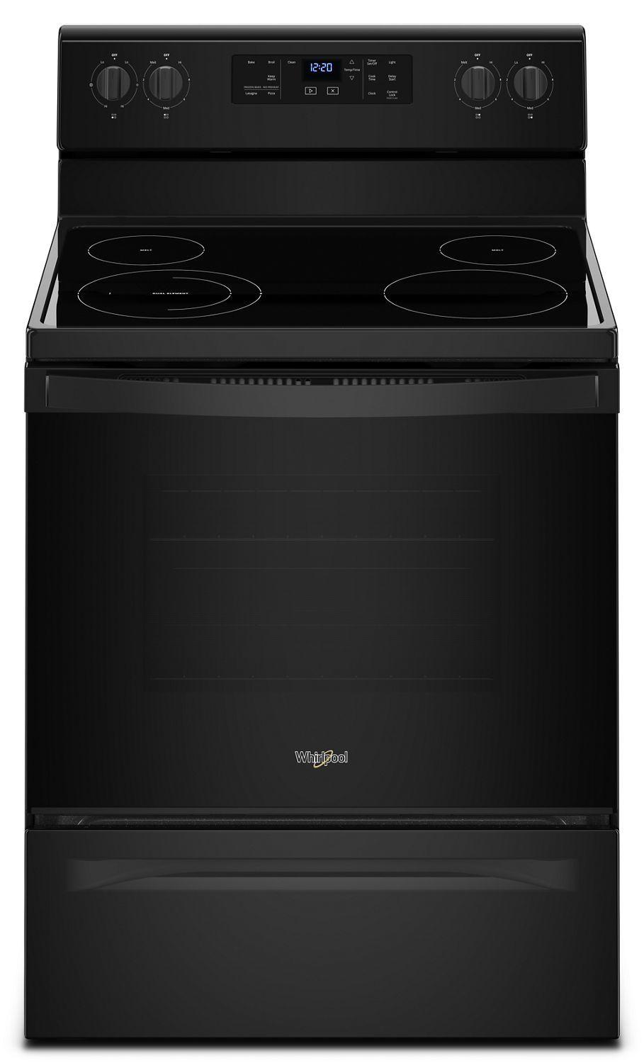 5.3 cu. ft. Freestanding Electric Range with Adjustable Self-Cleaning Black