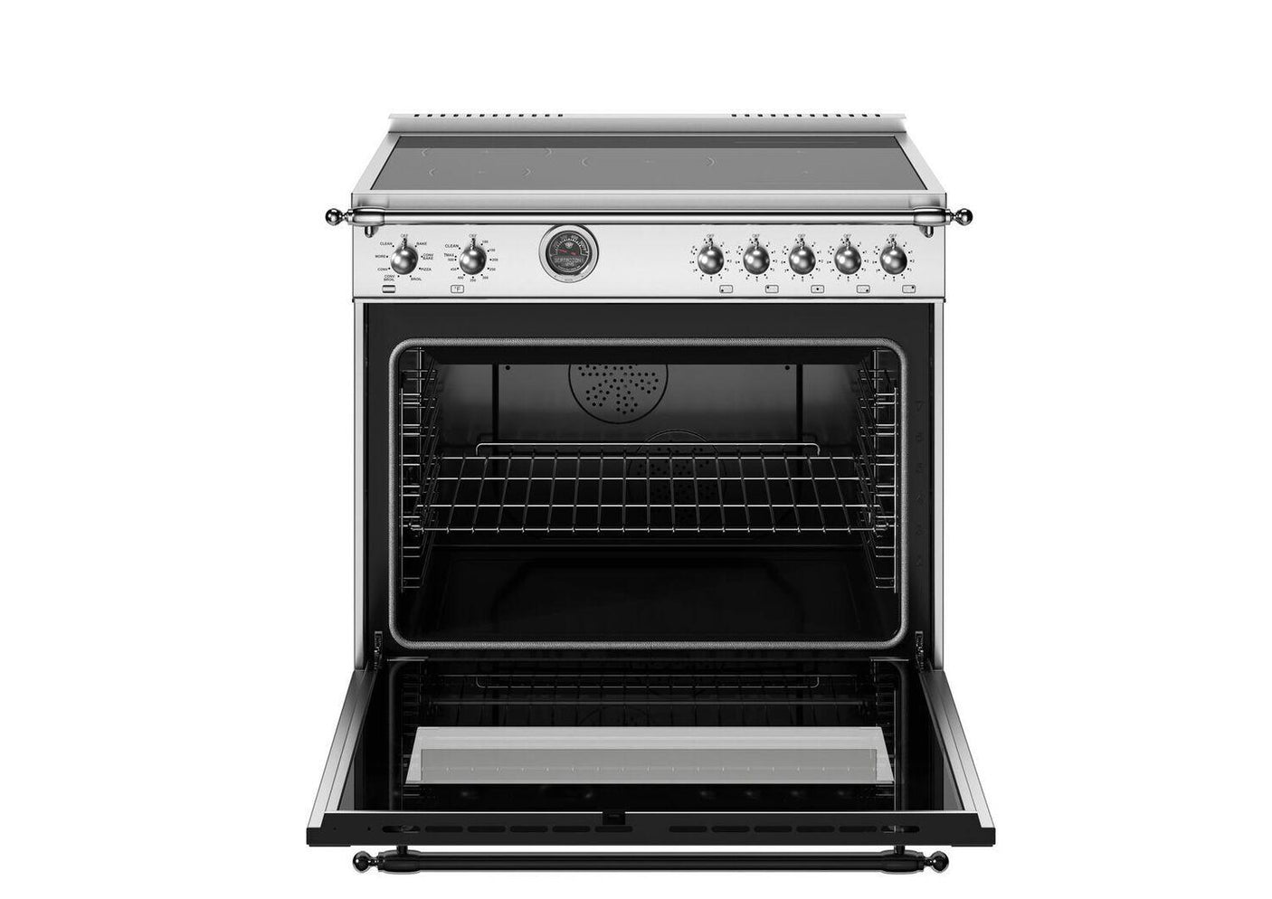 36 inch Induction Range, 5 Heating Zones and Cast Iron Griddle, Electric Self-Clean Oven Stainless Steel