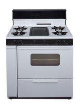 36 in. Freestanding Battery-Generated Spark Ignition Gas Range in White