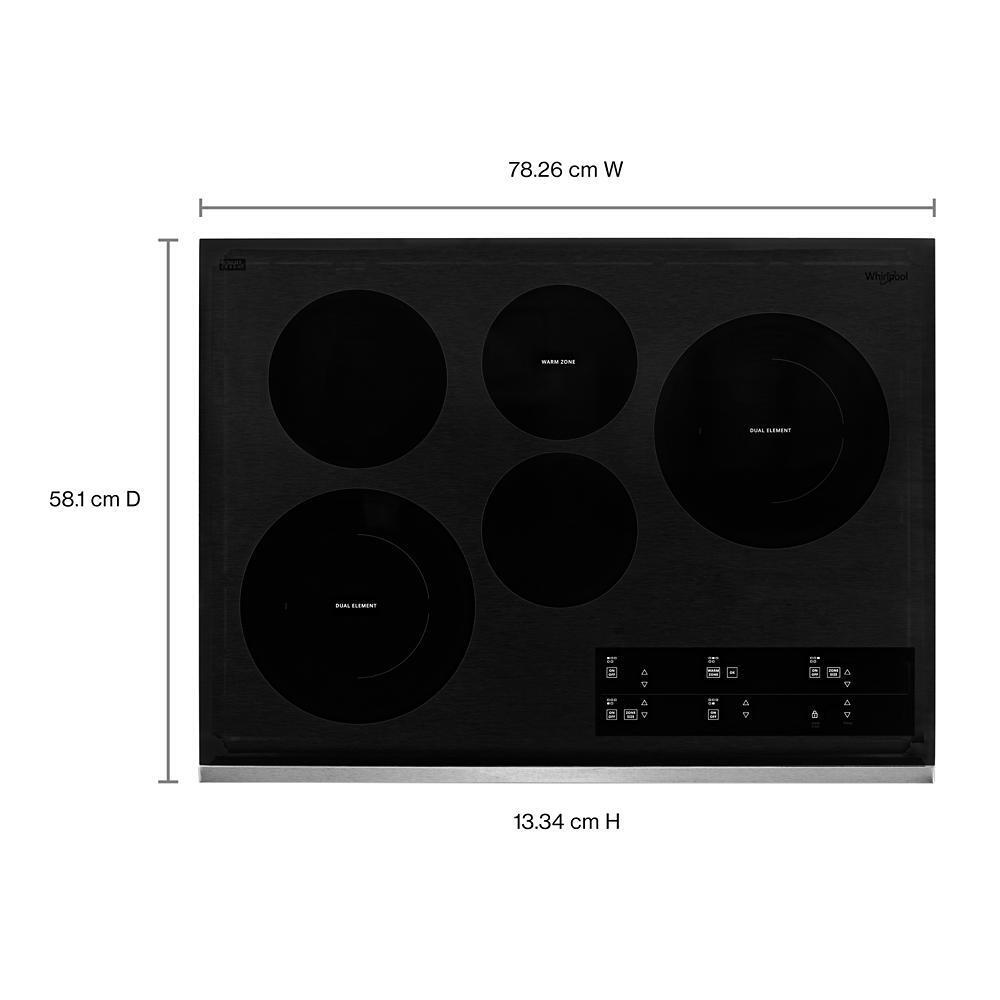 30-inch Electric Ceramic Glass Cooktop with Two Dual Radiant Elements