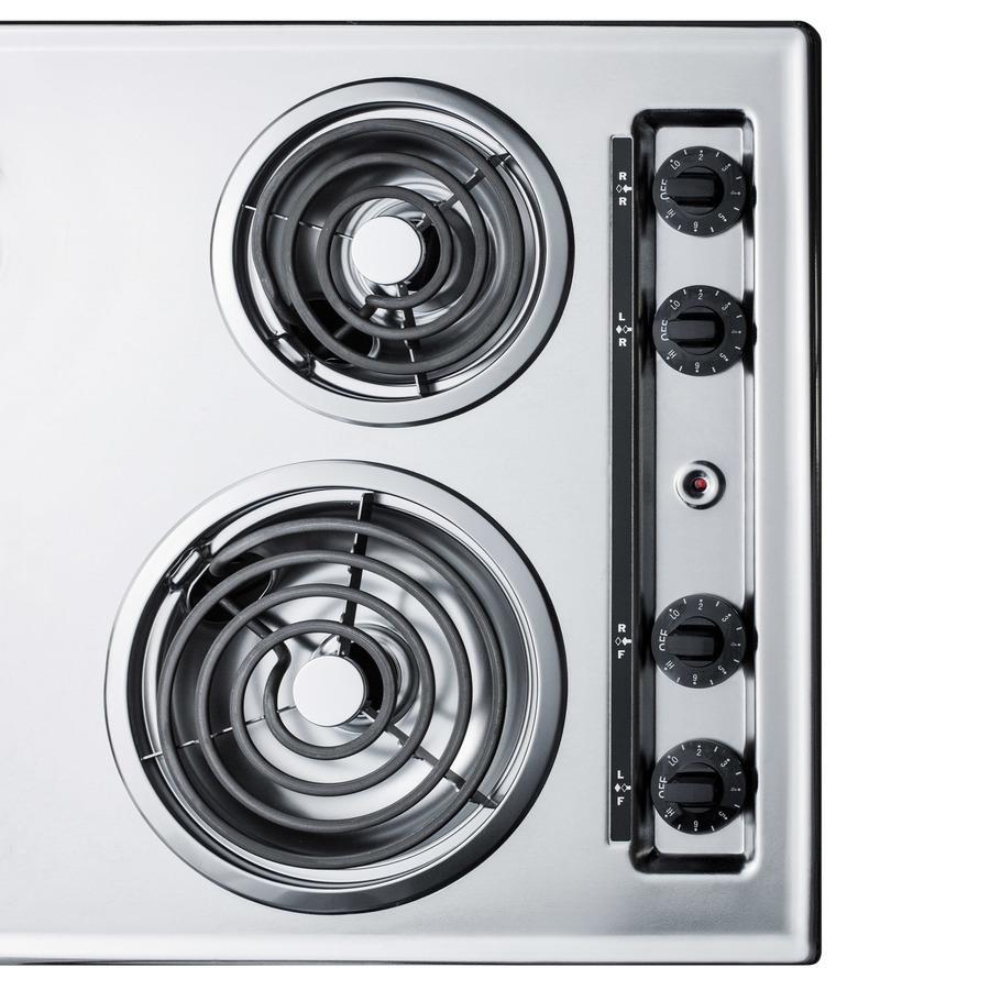 30" Wide 230v 4-burner Coil Cooktop