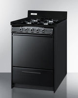 24" Wide Gas Range, Open Burners