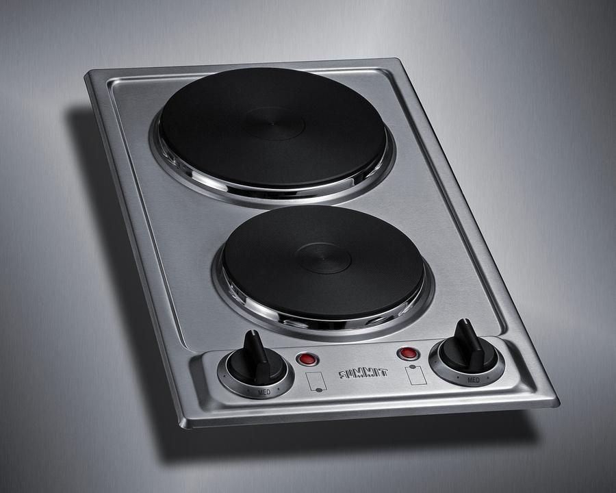 12" Wide 115v 2-burner Solid Disk Cooktop