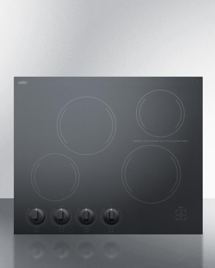 24" Wide 230v 4-burner Radiant Cooktop