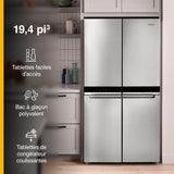 36-inch Wide Counter Depth 4 Door Refrigerator - 19.4 cu. ft.