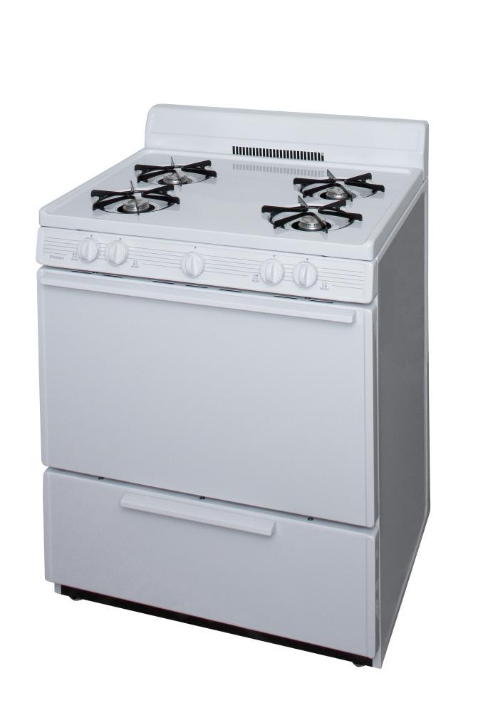 30 in. Freestanding Gas Range in White