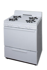 30 in. Freestanding Gas Range in White