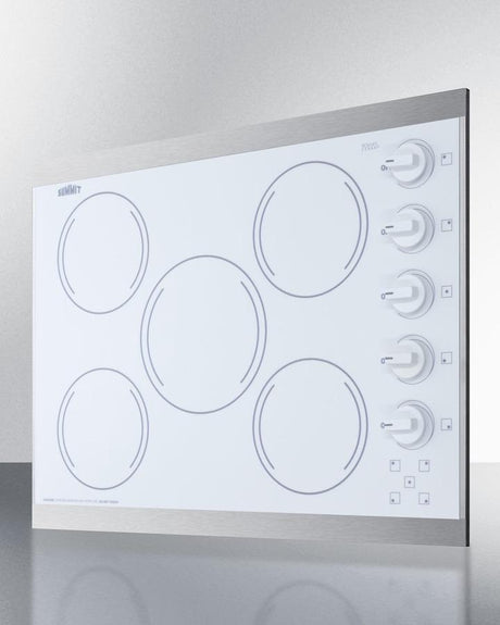 27" Wide 230v 5-burner Radiant Cooktop