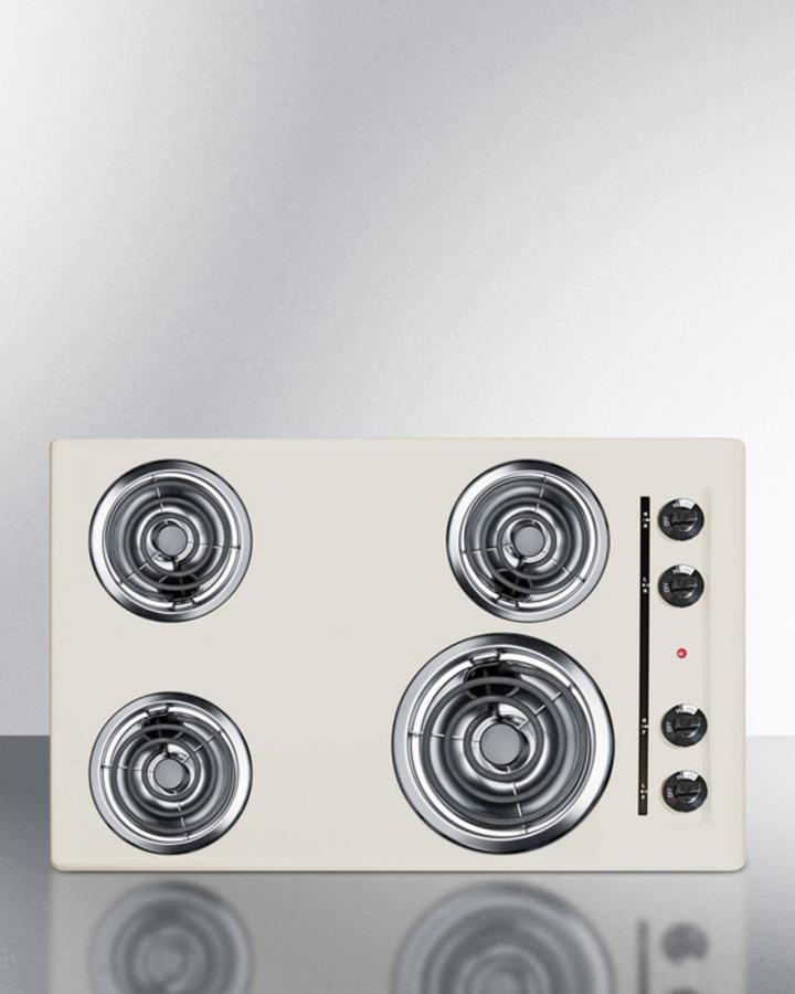 30" Wide 4-burner Coil Cooktop