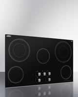 36" Wide 208-240v 5-burner Radiant Cooktop