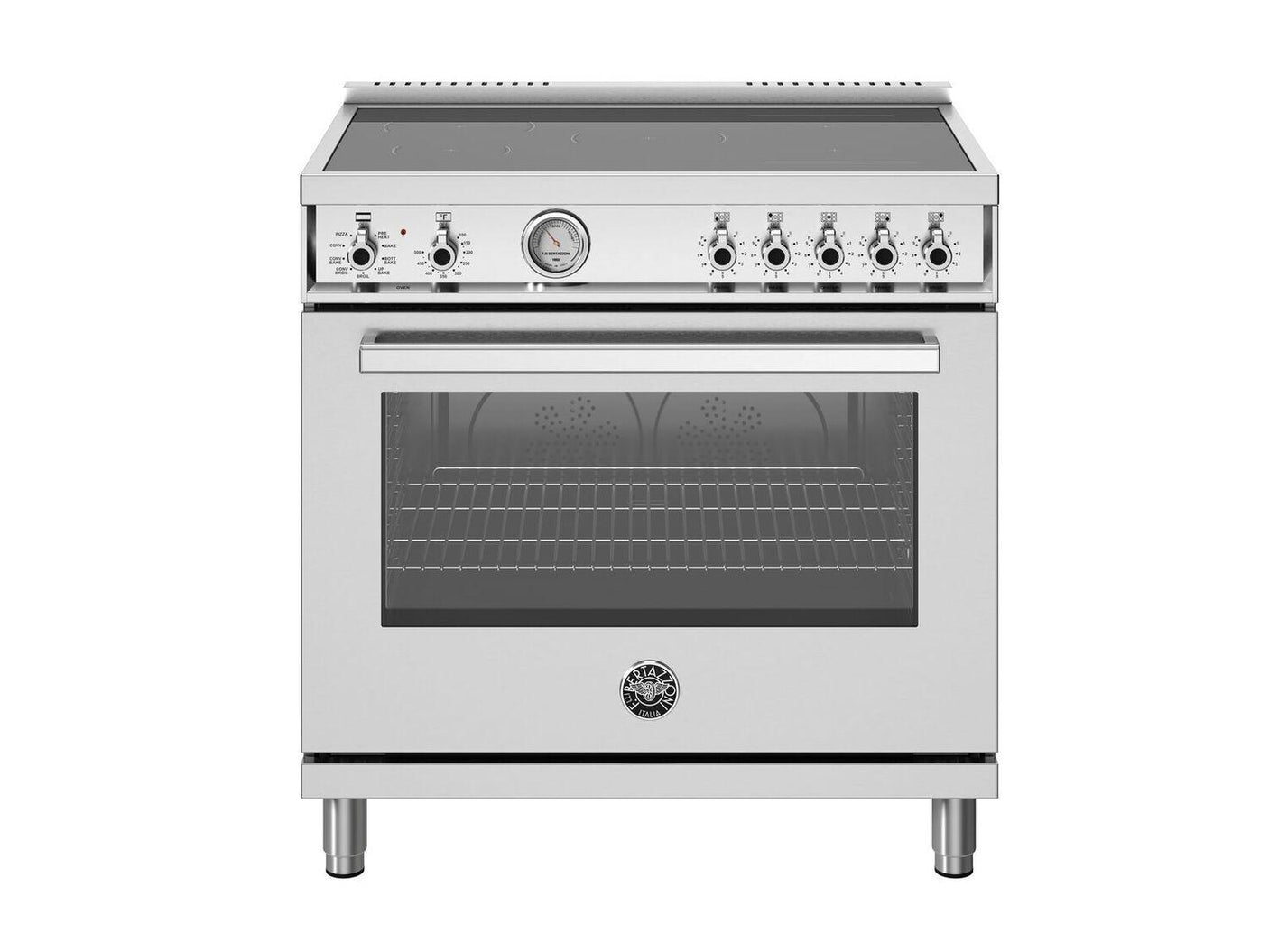 36 inch Induction Range, 5 Heating Zones, Electric Oven Stainless Steel