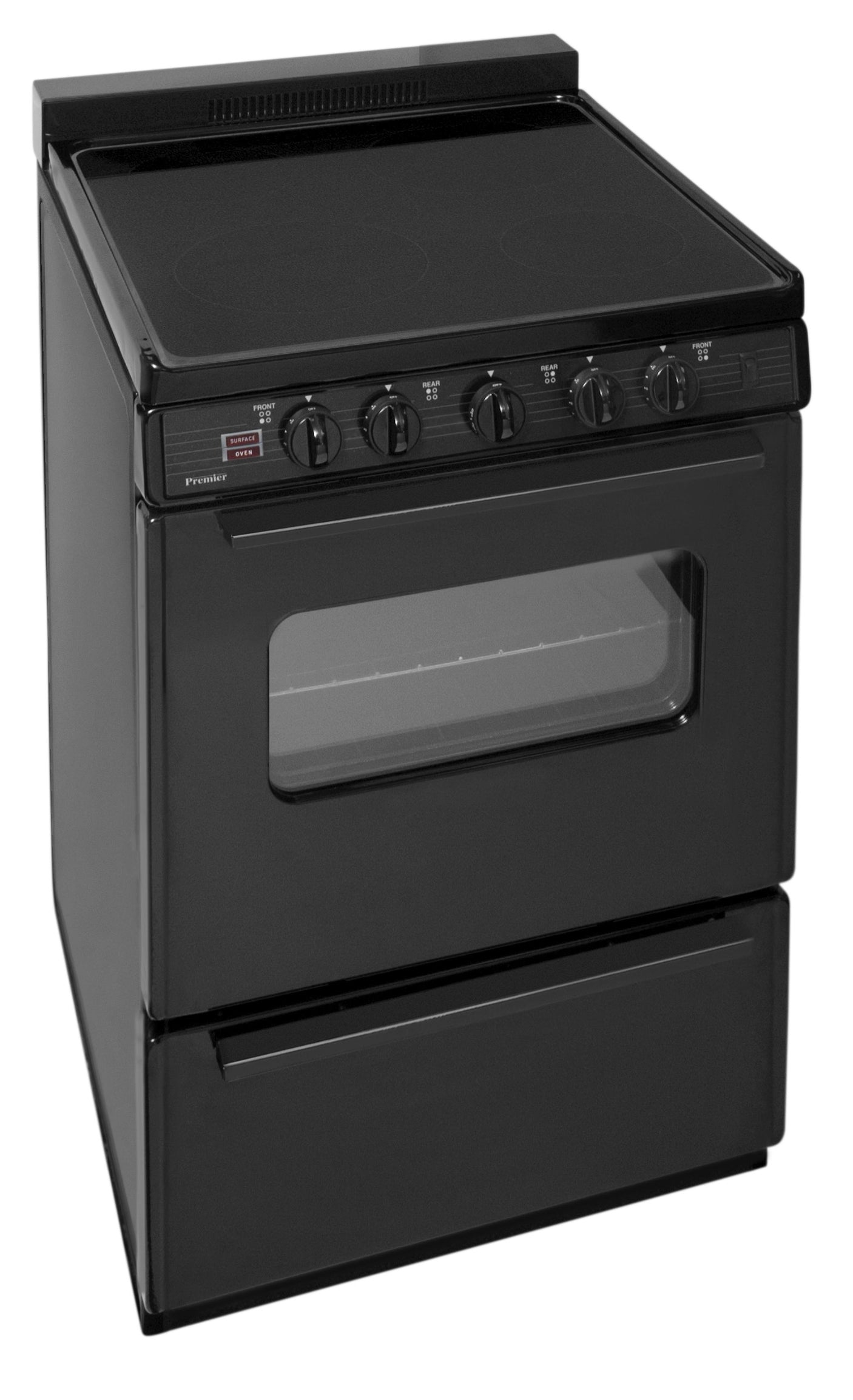 24 in. Freestanding Smooth Top Electric Range in Black