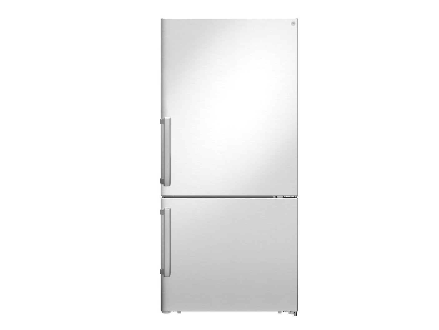 31 inch Freestanding Bottom Mount Refrigerator with Ice Maker Stainless Steel