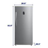 Element Electronics 13.8 cu. ft. Upright Convertible Freezer/Refrigerator - Stainless Steel, ENERGY STAR (EUF14CECS)