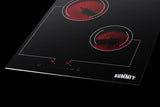 18" Wide 220v 2-burner Radiant Cooktop