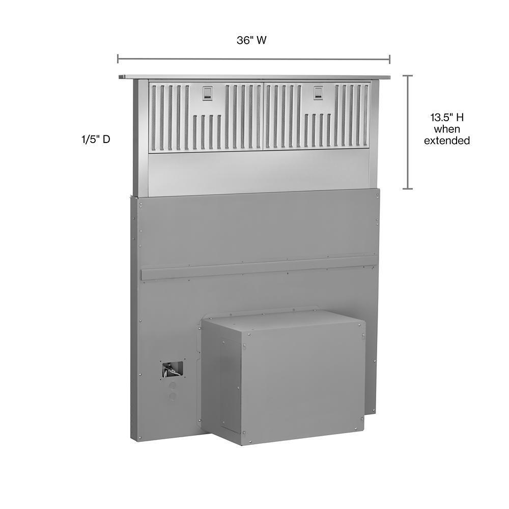 36" Retractable Downdraft Ventilation System