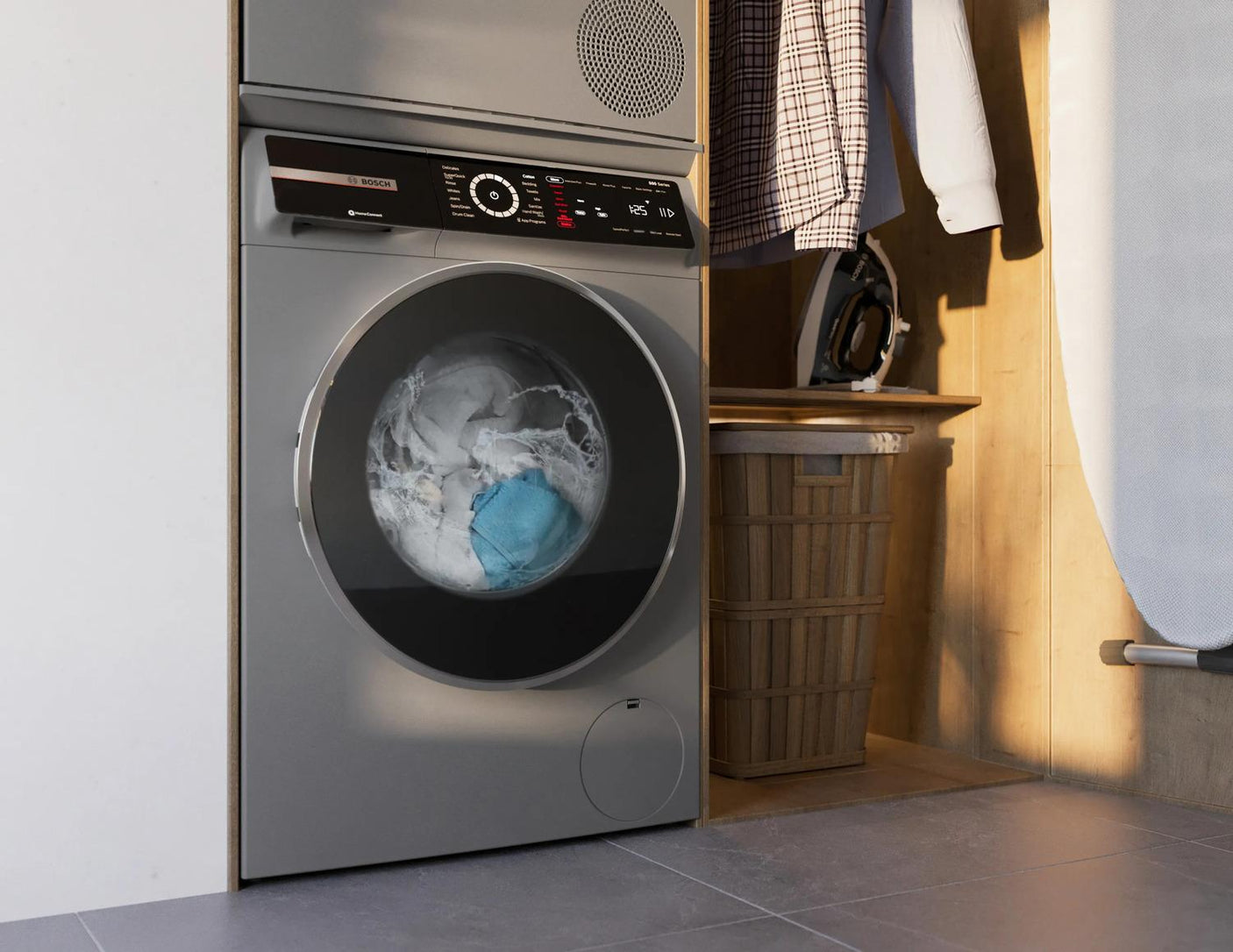 800 Series Compact Washer , Pearl Steel