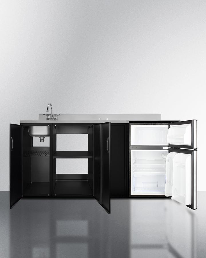 72" Wide All-in-one Kitchenette, ADA Counter Height