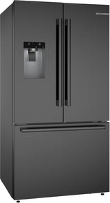 500 Series French Door Bottom Mount Refrigerator 36" Black Stainless Steel