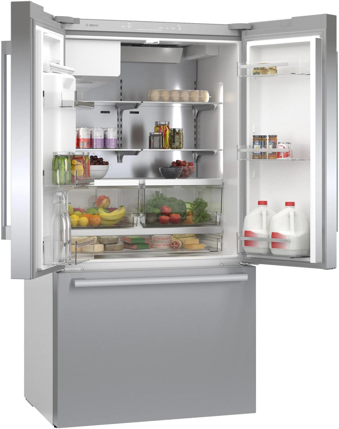 500 Series French Door Bottom Mount Refrigerator 36" Stainless steel (with anti-fingerprint)