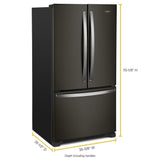 36-inch Wide French Door Refrigerator with Water Dispenser - 25 cu. ft.