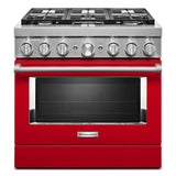 KitchenAid® 36'' Smart Commercial-Style Dual Fuel Range with 6 Burners