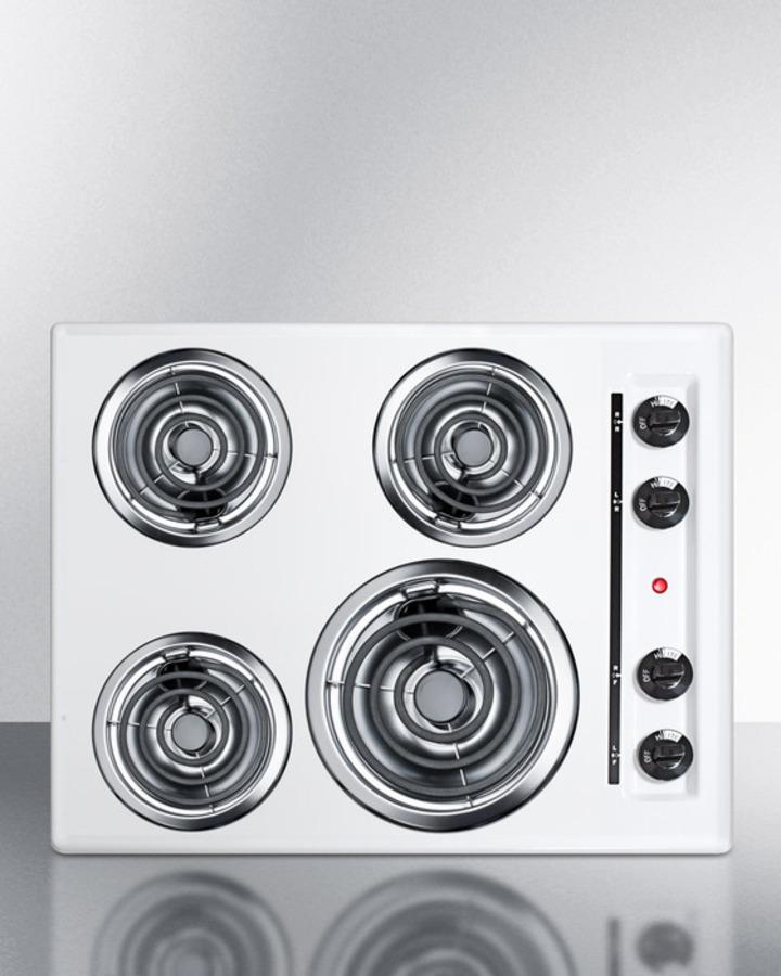 24" Wide 4-burner Coil Cooktop